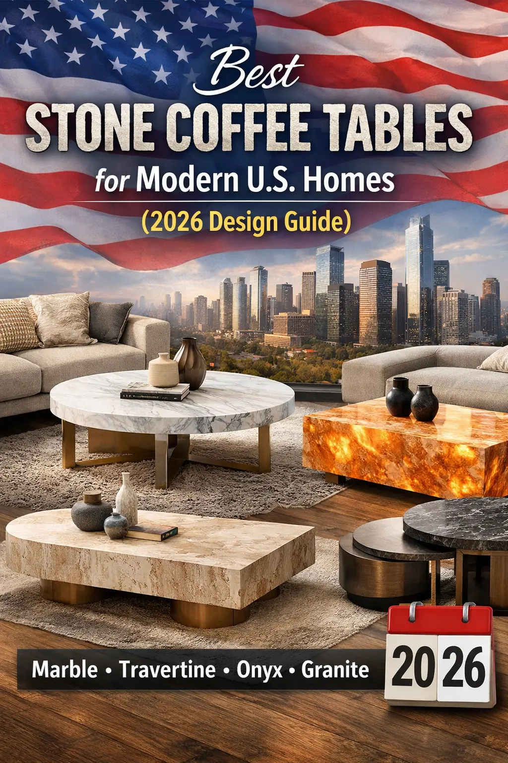 You are currently viewing Best Stone Coffee Tables for Modern U.S. Homes (2026 Design Guide)