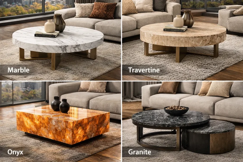 Best Stone Coffee Tables for Modern U.S. Homes (2026 Design Guide)