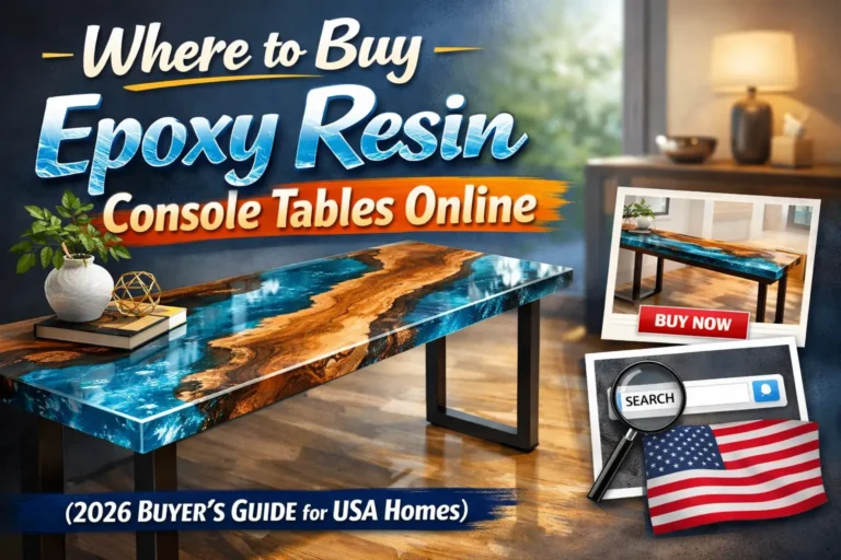 Read more about the article Where to Buy Epoxy Resin Console Tables Online (2026 Buyer’s Guide for USA Homes)