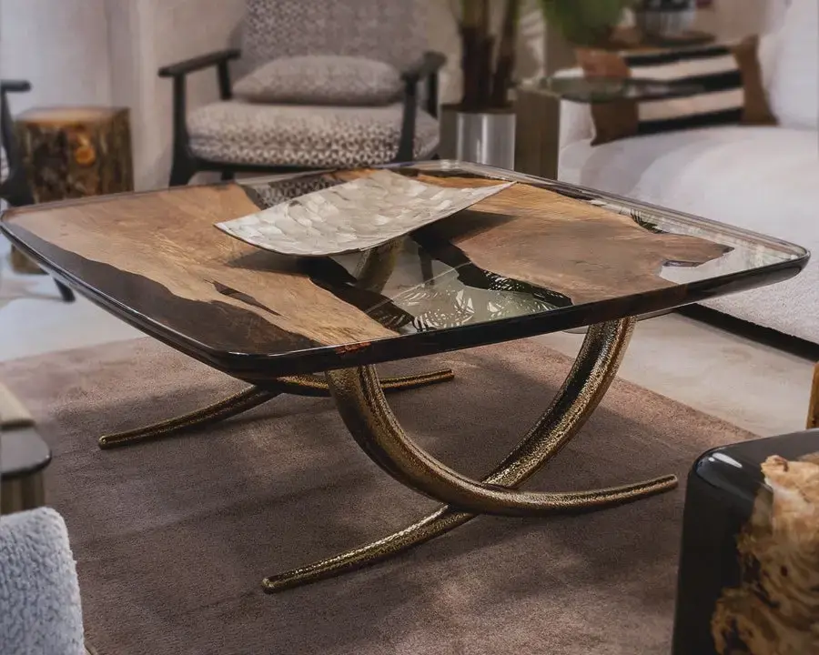 Luxury epoxy resin console table buying guide featuring live edge, river resin, black epoxy, and handmade designer console table styles