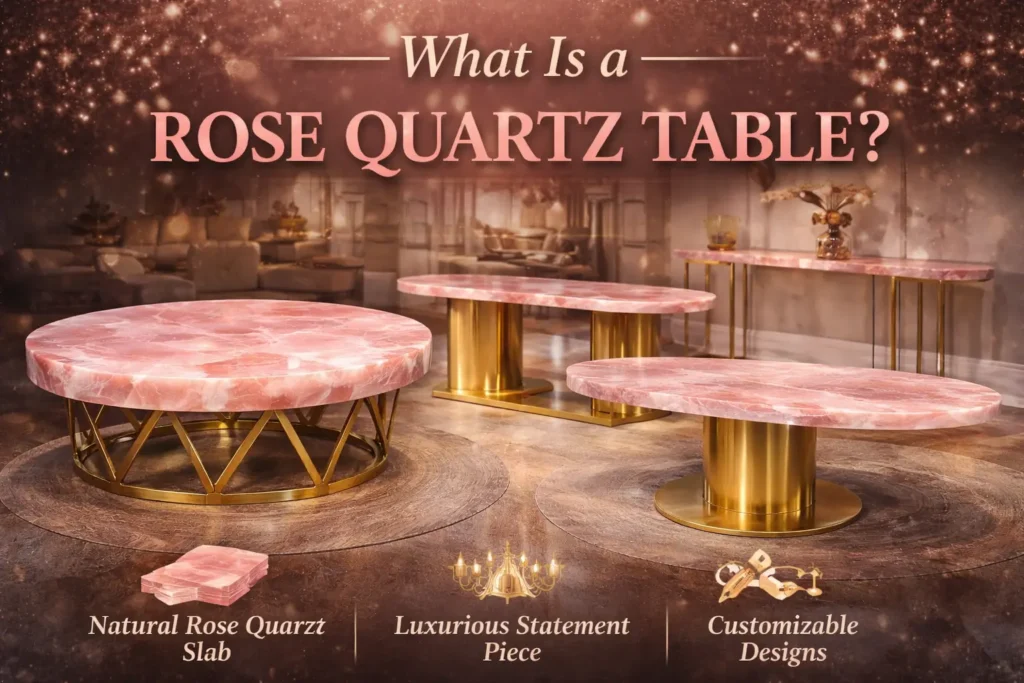 What is a rose quartz table?