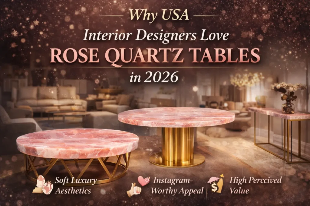 Why USA Interior Designers Love Rose Quartz Tables in 2026?