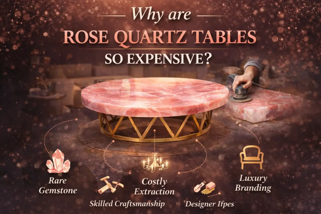Why are rose quartz tables so expensive?