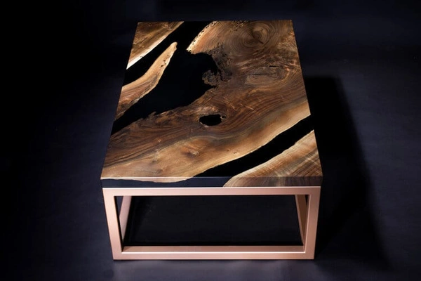 Premium epoxy resin console table designs for luxury home interiors including river, live edge, and ocean-inspired styles