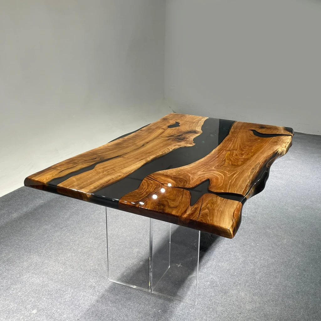 Luxury epoxy resin console table styles for modern USA home décor